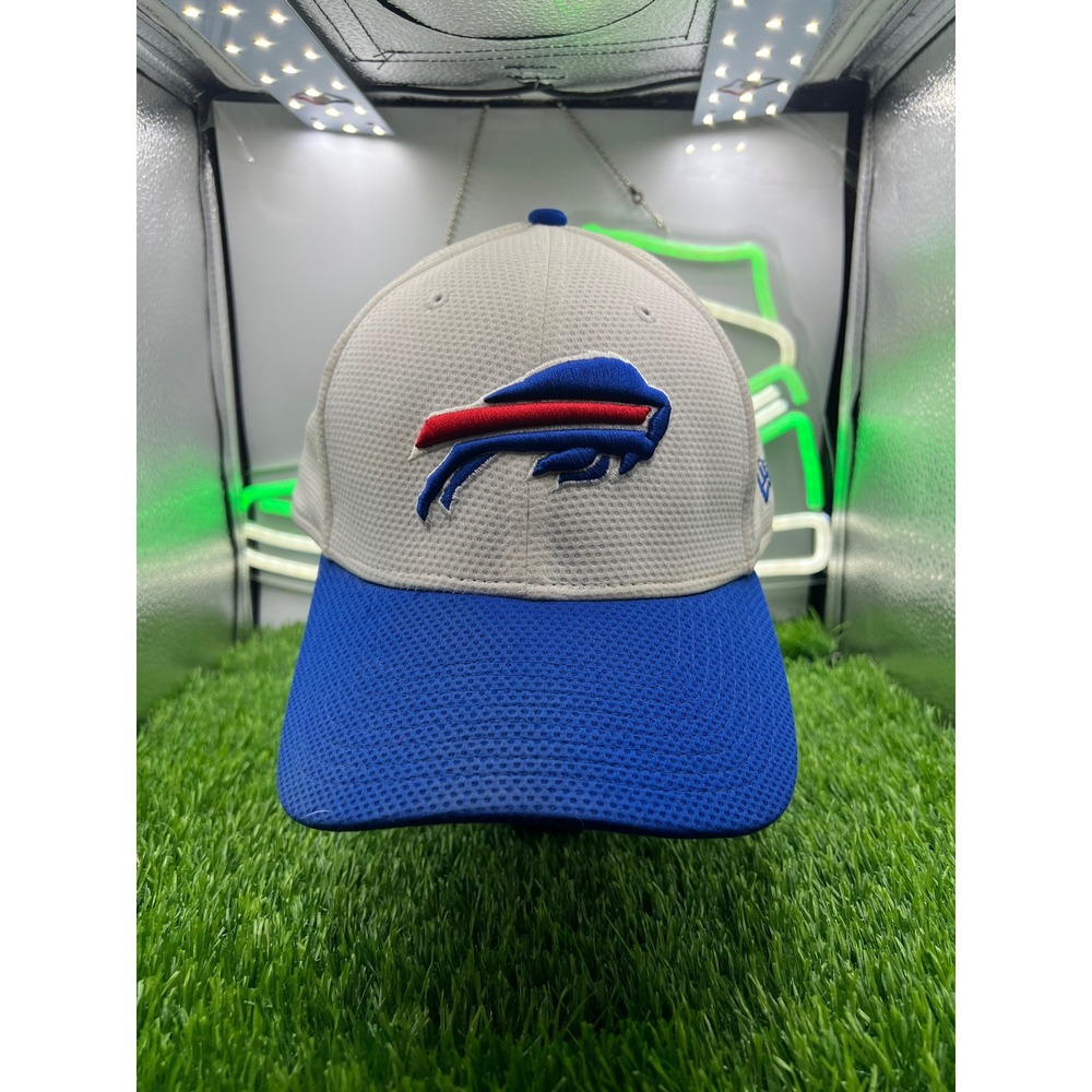 New Era 39THIRTY Buffalo Bills NFL Hat Mens Large-XLarge White Blue Stretch Fit